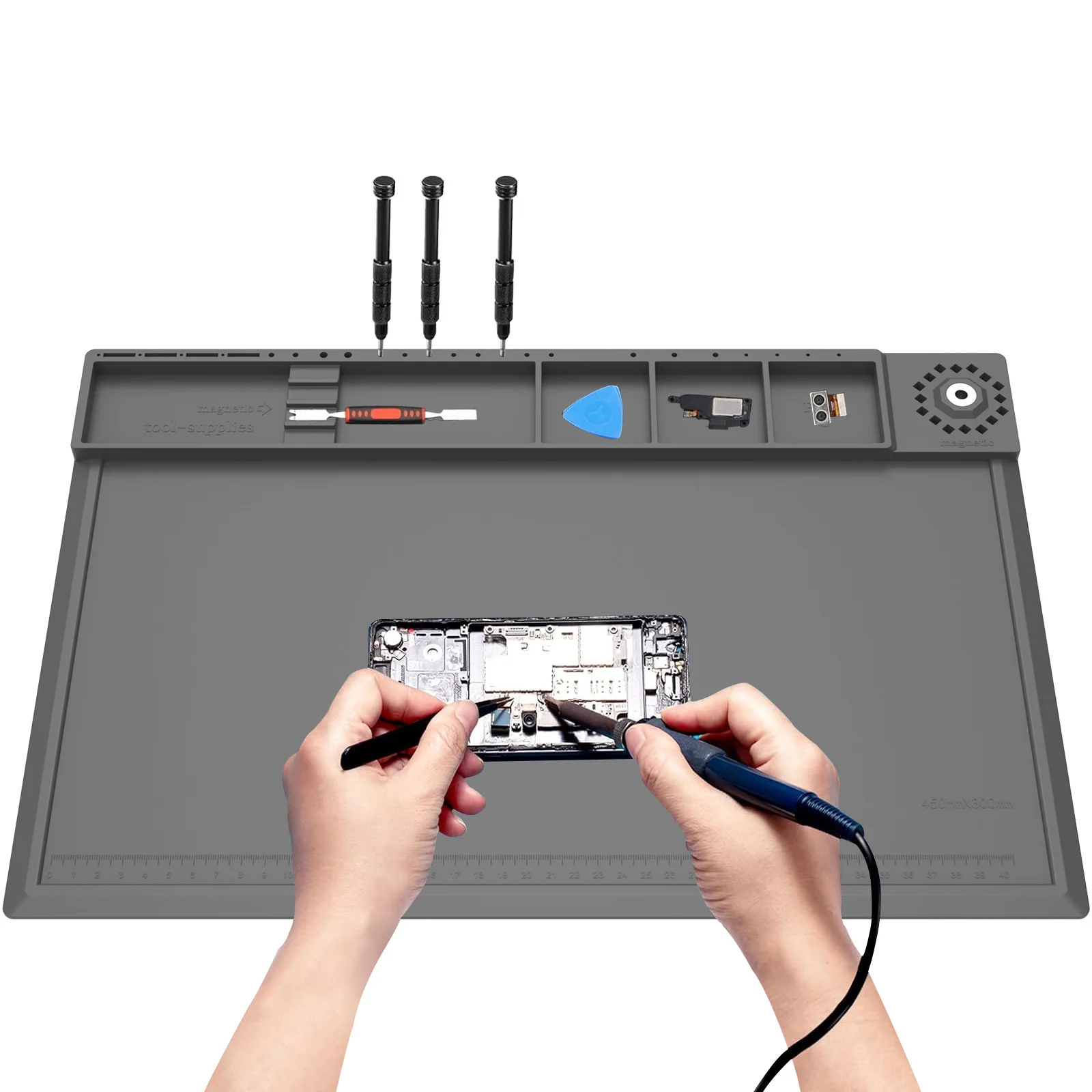 Electronics Repair Workstation - Mata do stacji lutowniczej Silikonowa podkładka