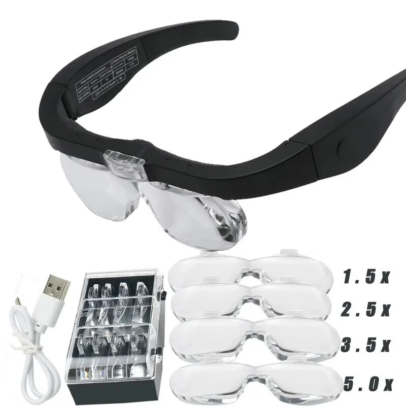 Electronics Repair Glasses - Montowane na głowie okulary powiększające z