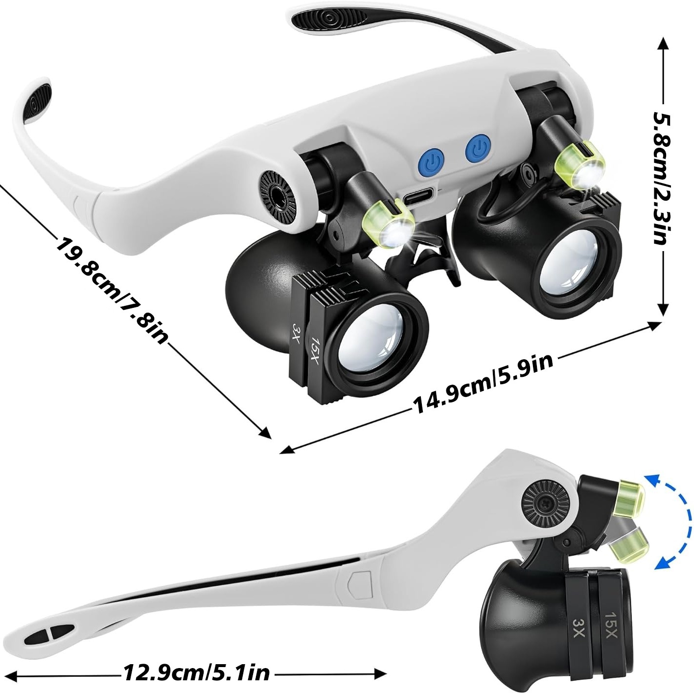 Okulary powiększające LED do n – Electronics Repair Glasses recenzja i cena