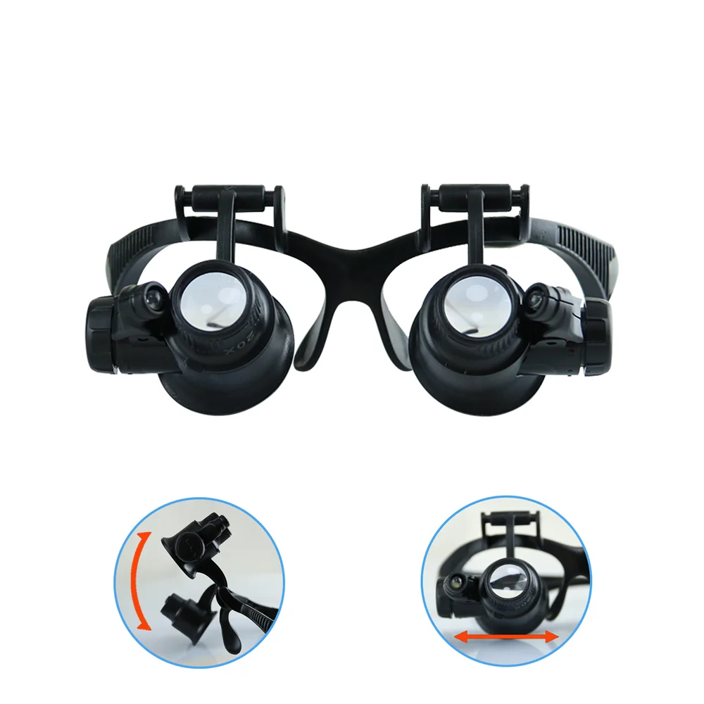 Lupa nagłowna z 2 diodami LED, – Electronics Repair Glasses recenzja i cena